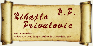 Mihajlo Privulović vizit kartica